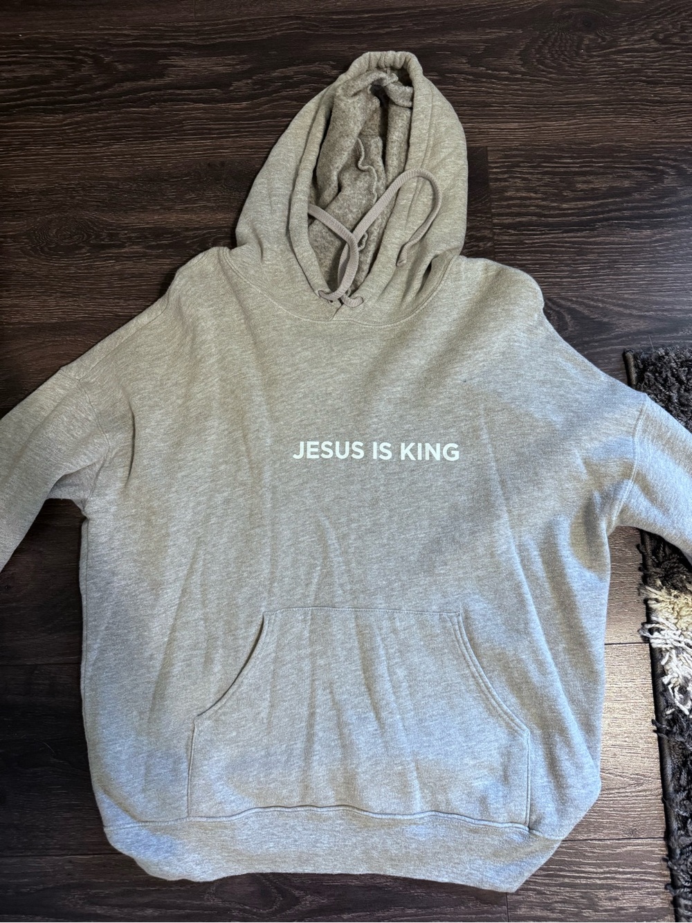 Jesus Is King Hoodie Sweatshirt - Light Gray
